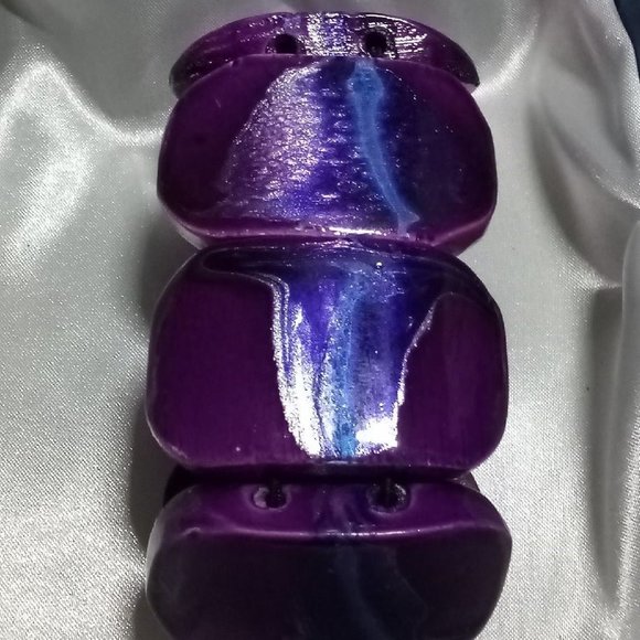 Purple and Pink Wooden Bracelets x2 - Picture 5 of 5